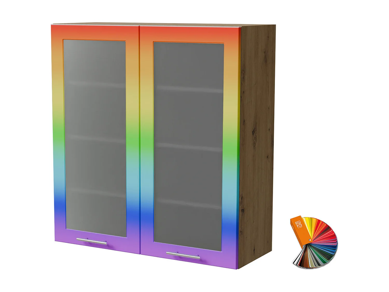 HÄNGESCHRANK Bari W4S/90 RAL Wunschfarbe (K5) / Eiche Artisan 90 / 32,5 / 96cm