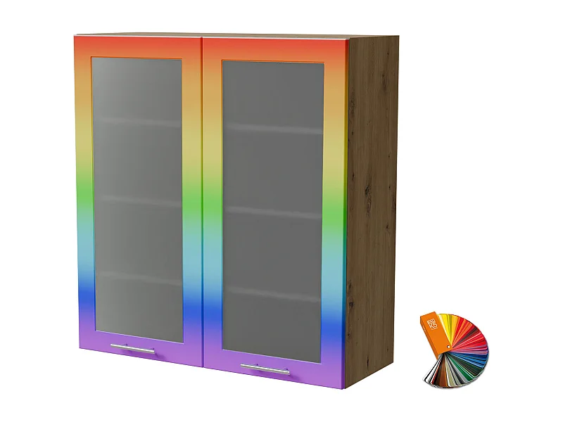 HÄNGESCHRANK Bari W4S/90 RAL Wunschfarbe (K5) / Eiche Artisan 90 / 32,5 / 96cm