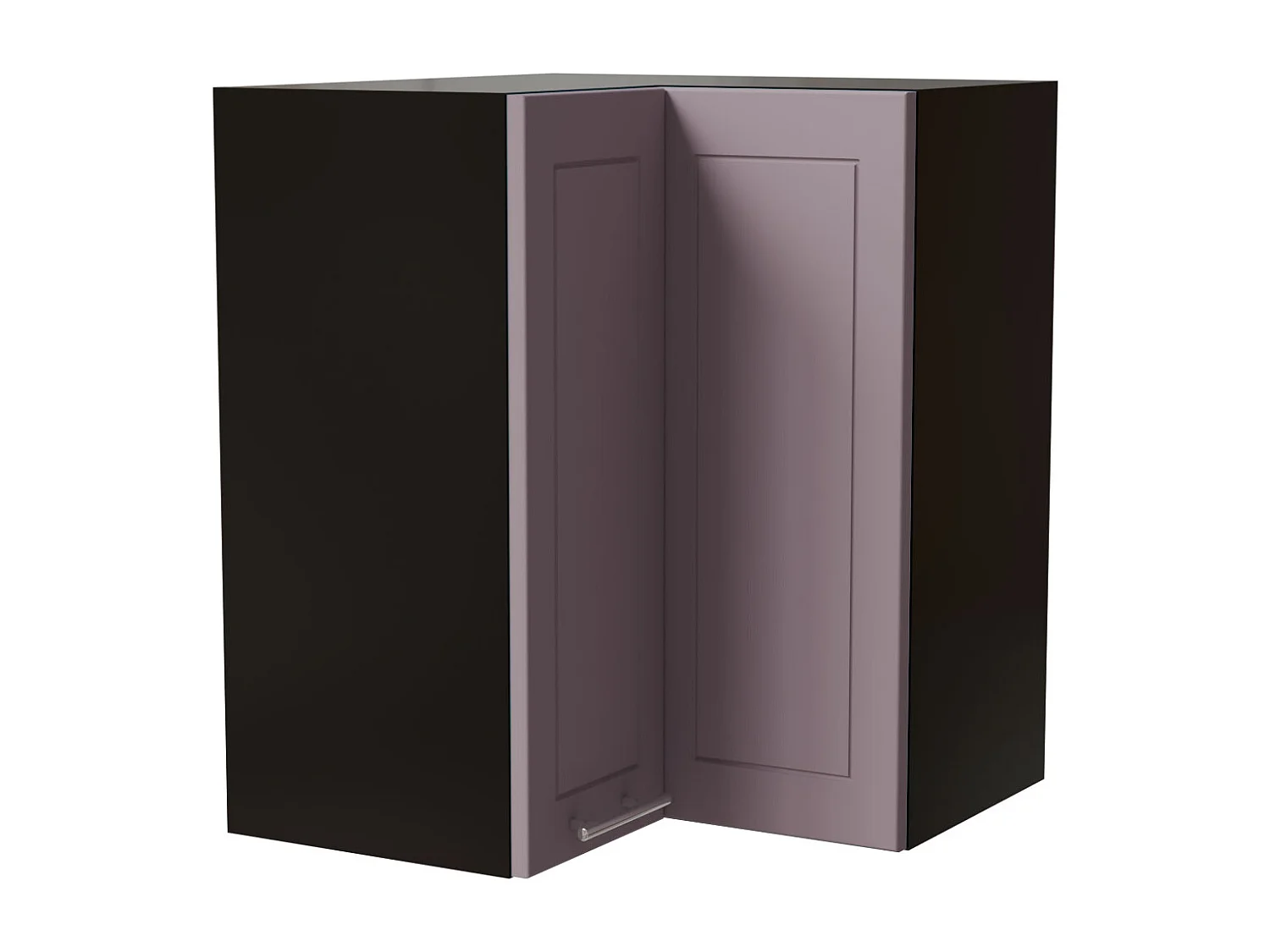 ECKHÄNGESCHRANK Bari W12/60 RAL 4009 pastellviolett (K5) / Schwarz 60 / 60 / 72cm