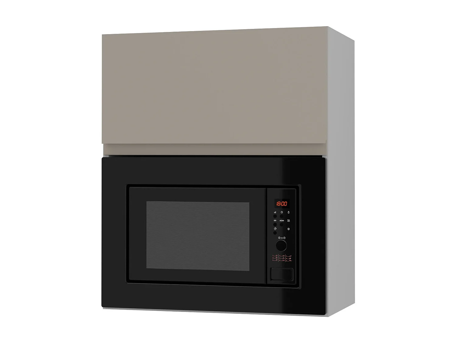 MIKROWELLENUMBAUSCHRANK Avellino W2MK/60 cashmere Acryl matt / Grau 60 / 32,5 / 72cm