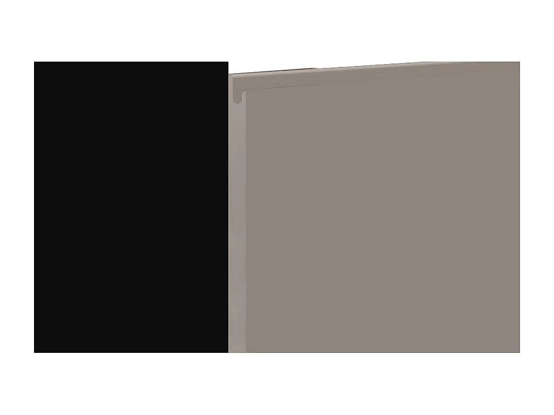 MIKROWELLENUMBAUSCHRANK Avellino W2MK/60 stone grey Acryl matt / Schwarz 60 / 32,5 / 72cm