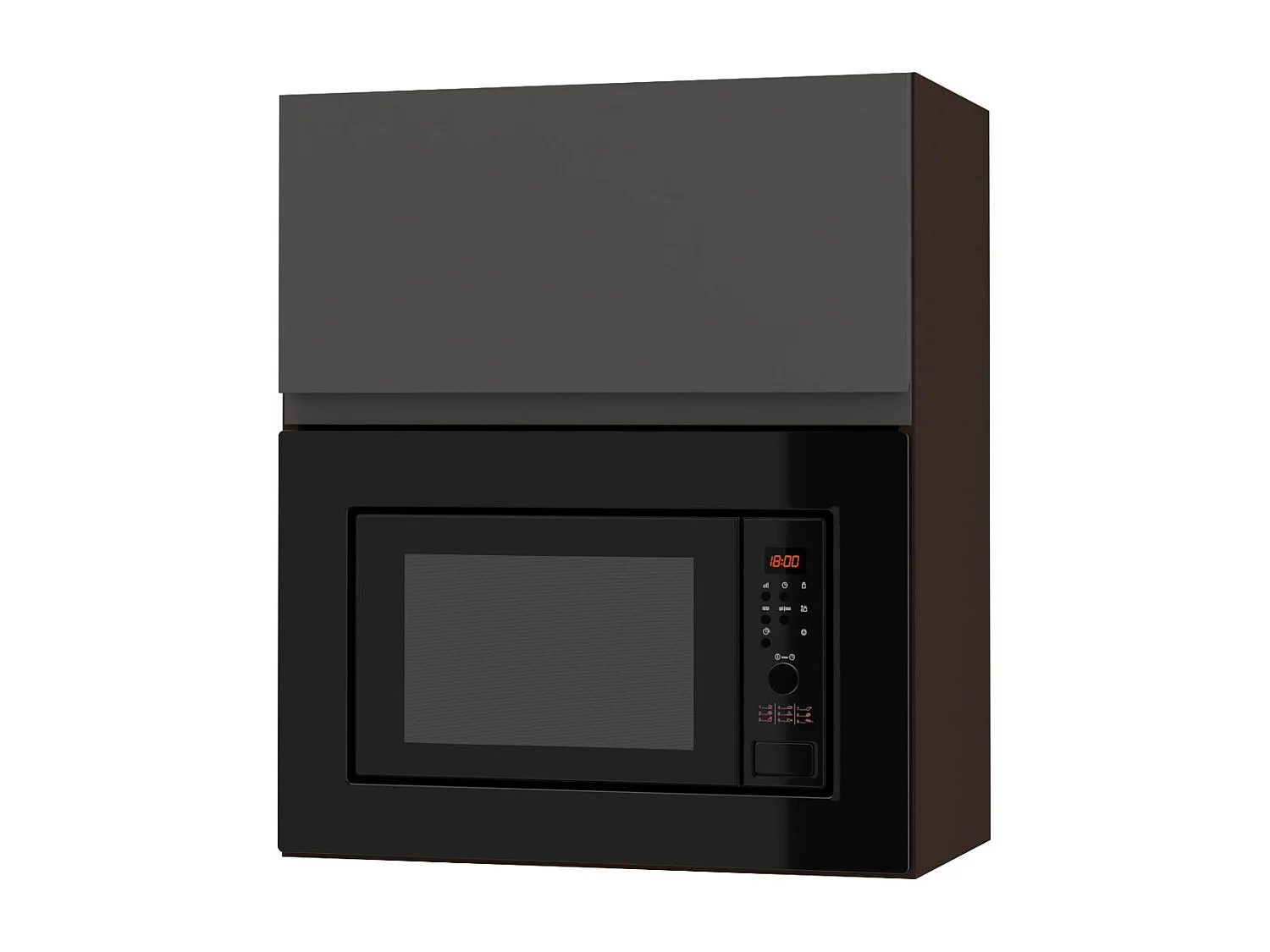 MIKROWELLENUMBAUSCHRANK Avellino W2MK/60 graphit Acryl matt / Lava 60 / 32,5 / 72cm