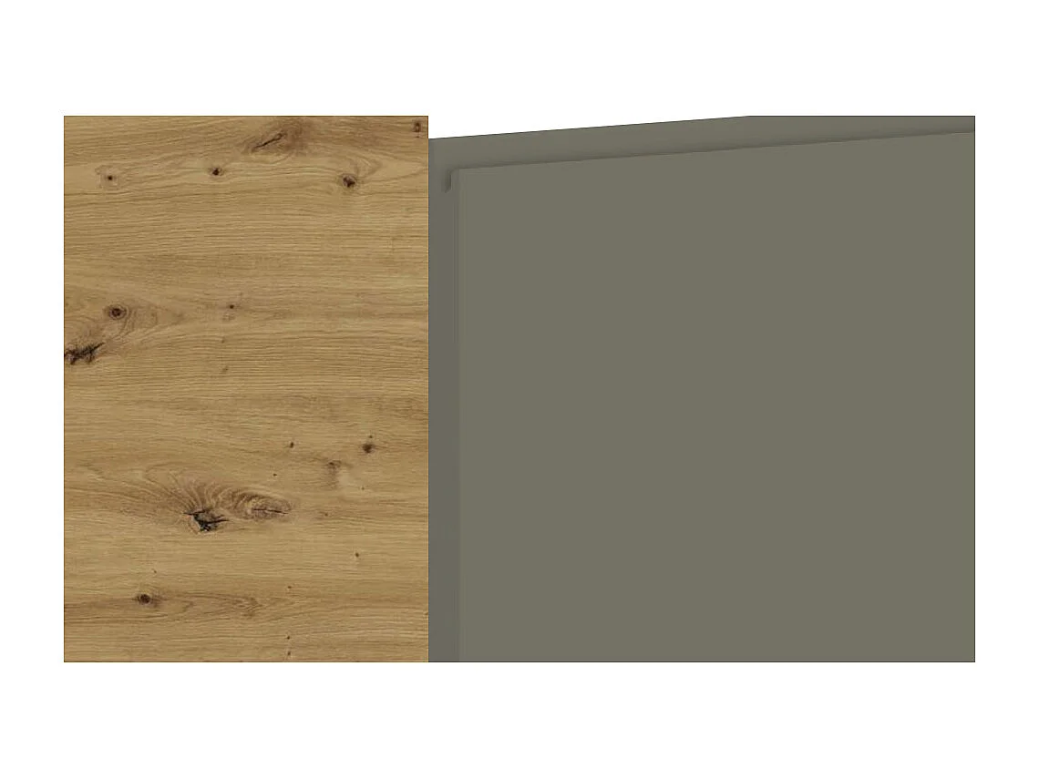 MIKROWELLENUMBAUSCHRANK Avellino W4MK/60 Reed Green Acryl Matt / Eiche Artisan 60 / 32,5 / 96cm