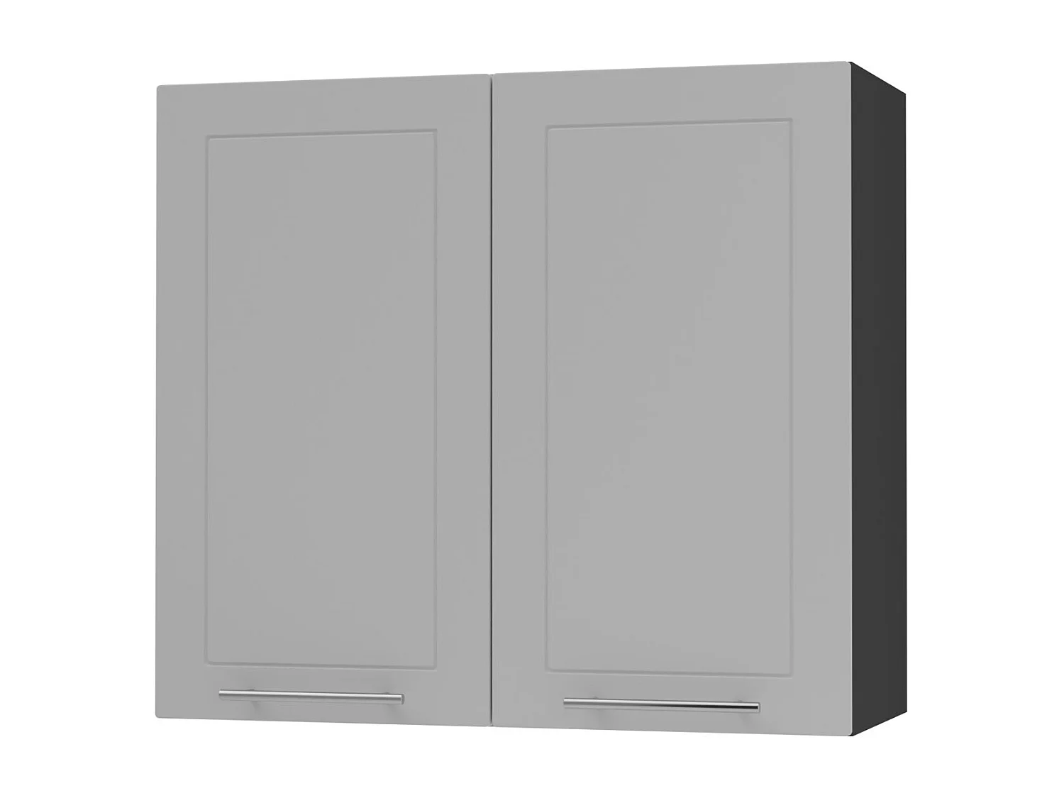 HÄNGESCHRANK Bari W3/80 RAL 7040 fenstergrau (K5) / Schwarz 80 / 32,5 / 72cm