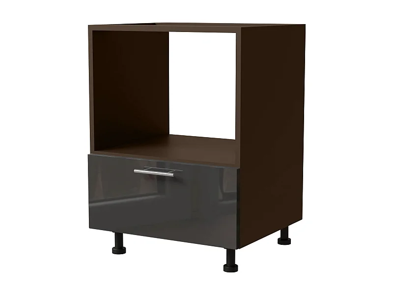 HERDUMBAUSCHRANK Essen D11K/60/Kompakt Graphit Hochglanz / Lava Matt 60 / 50 / 82cm