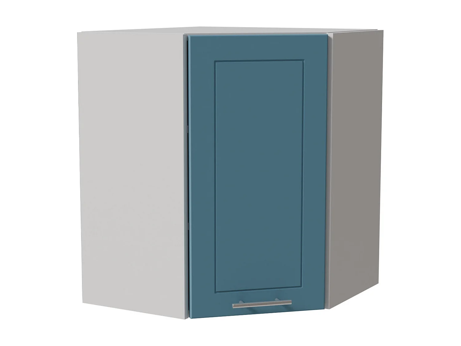 ECKHÄNGESCHRANK Bari W10/60 RAL 5024 pastellblau (K5) / Weiß 60 / 60 / 72cm