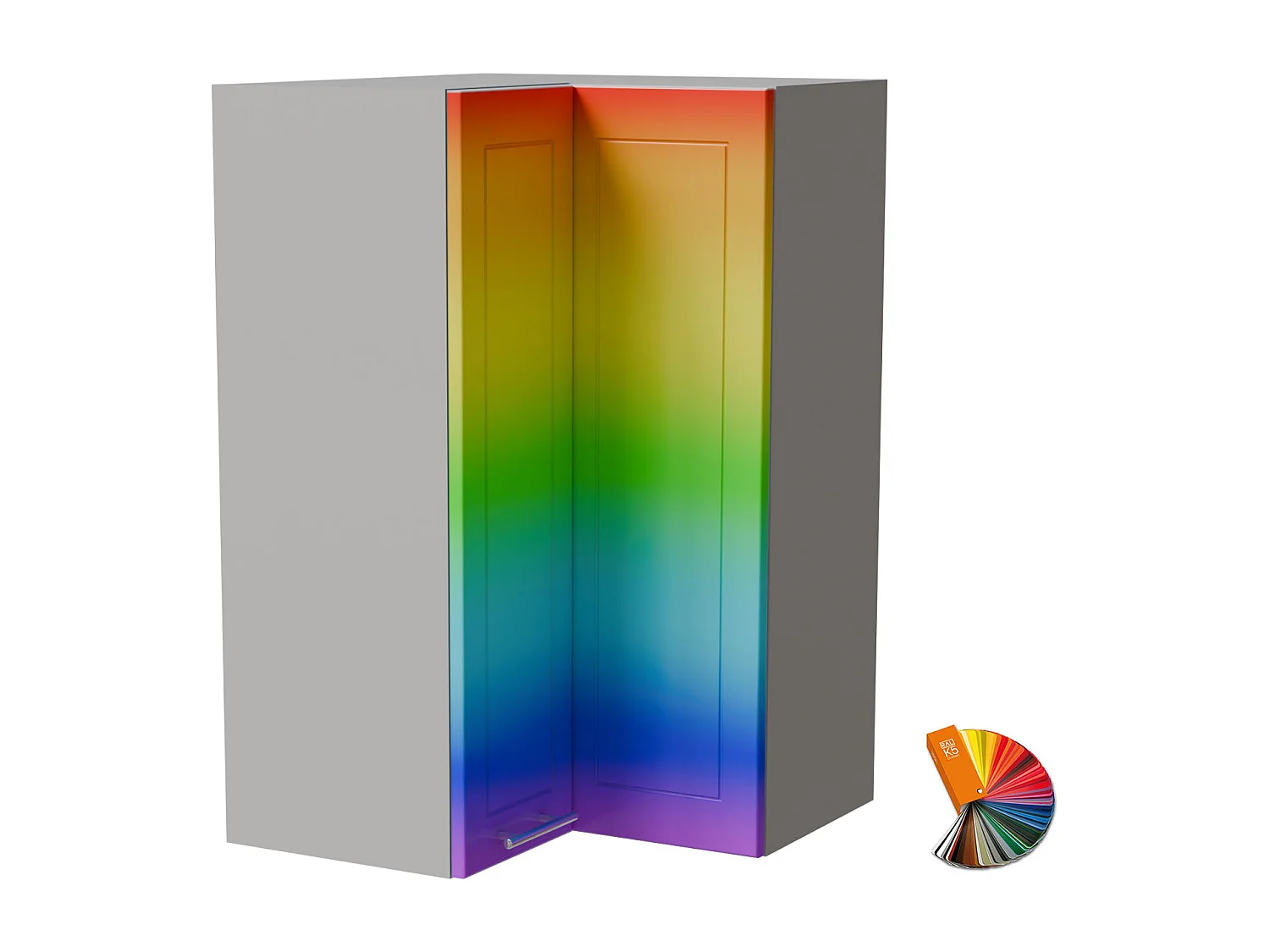 ECKHÄNGESCHRANK Bari W14/60 RAL Wunschfarbe (K5) / Grau 60 / 60 / 96cm