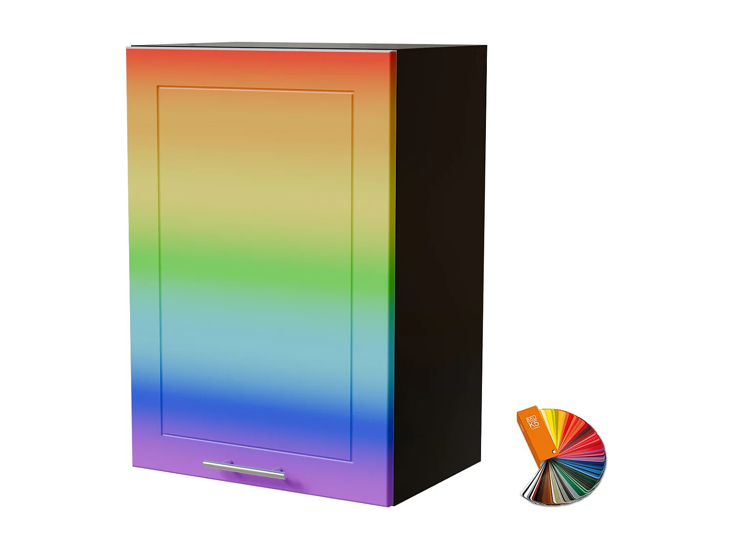 HÄNGESCHRANK Bari W2/50 RAL Wunschfarbe (K5) / Schwarz 50 / 32,5 / 72cm