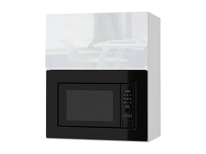 MIKROWELLENUMBAUSCHRANK Avellino W2MK/60 weiß Acryl Hochglanz / Weiß 60 / 32,5 / 72cm