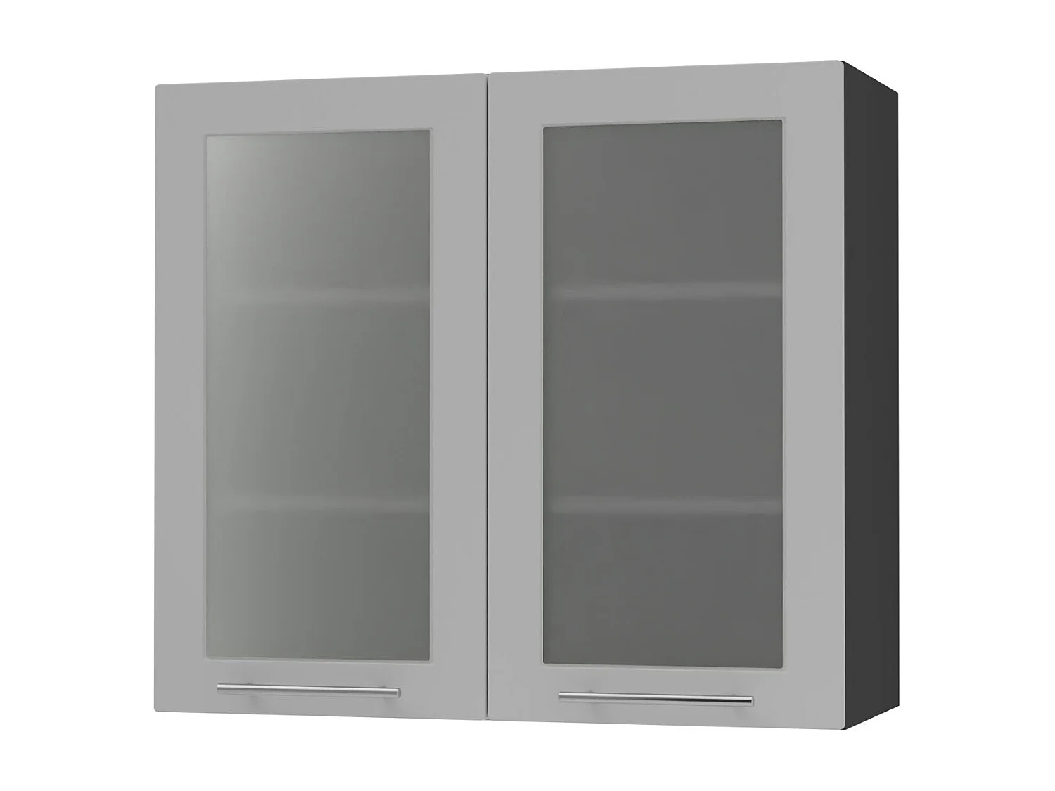 HÄNGESCHRANK Bari W3S/80 RAL 7040 fenstergrau (K5) / Schwarz 80 / 32,5 / 72cm