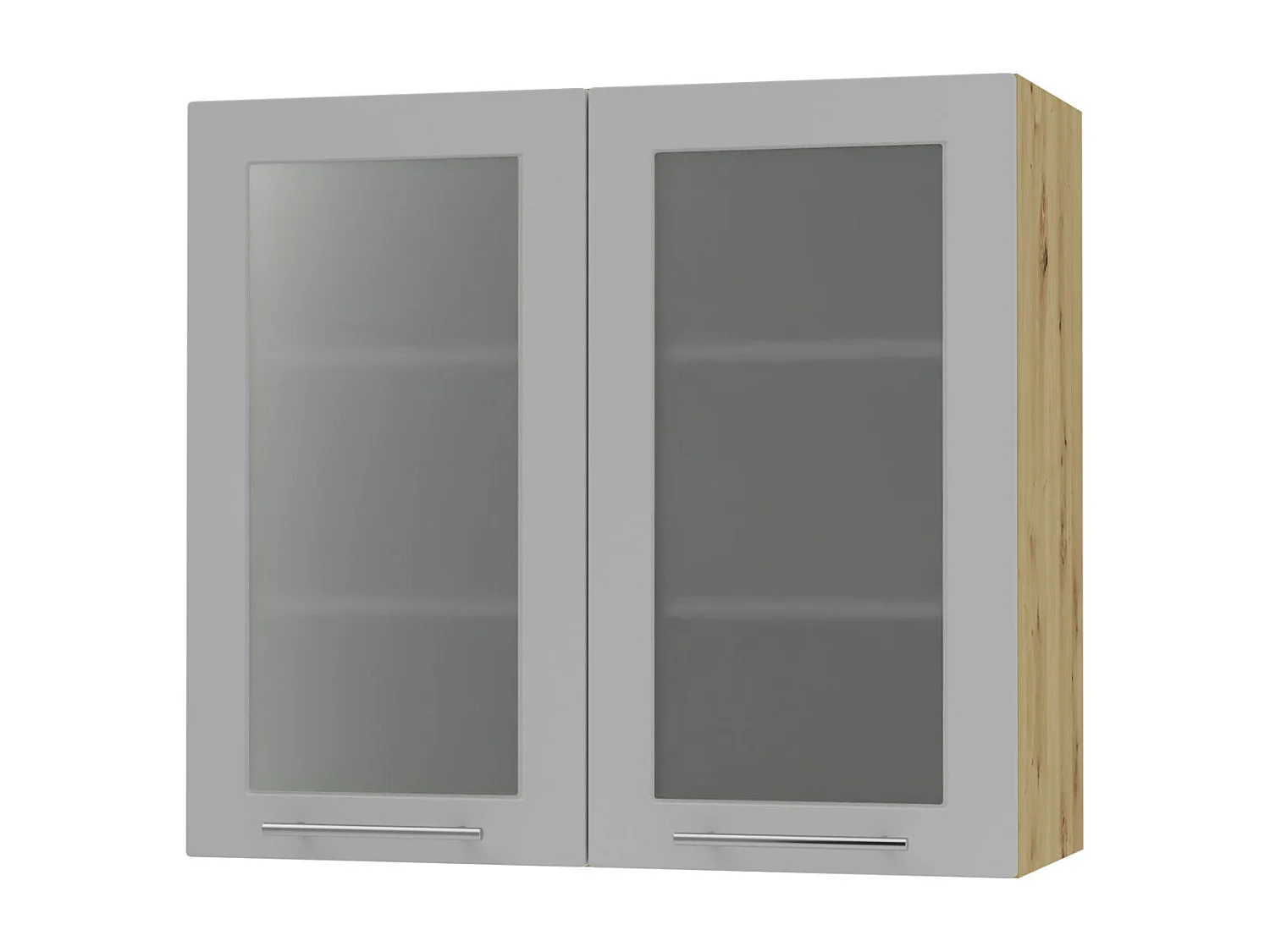 HÄNGESCHRANK Bari W3S/80 RAL 7040 fenstergrau (K5) / Eiche Artisan 80 / 32,5 / 72cm