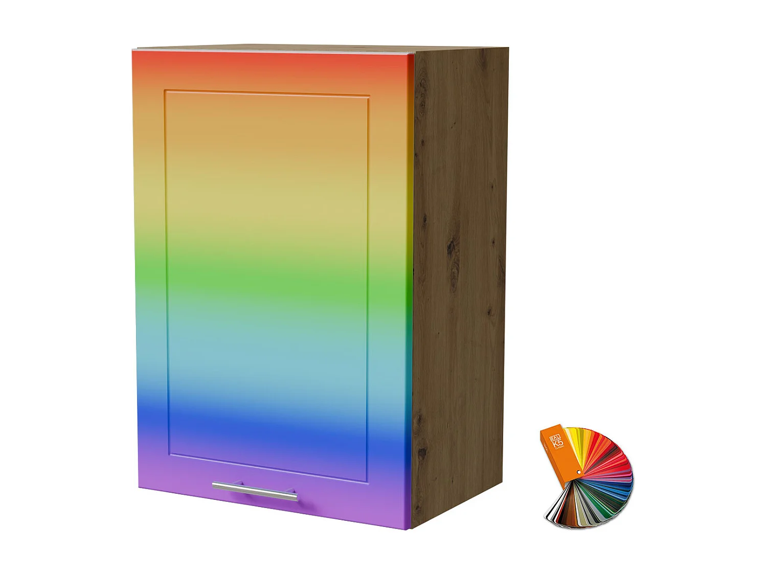 HÄNGESCHRANK Bari W2/50 RAL Wunschfarbe (K5) / Eiche Artisan 50 / 32,5 / 72cm