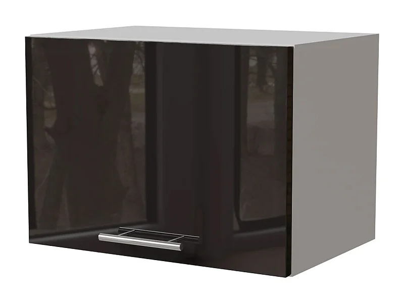 KLAPPHÄNGESCHRANK Essen W4B/50 Schwarz Hochglanz / Weiß Matt 50 / 32,5 / 36cm