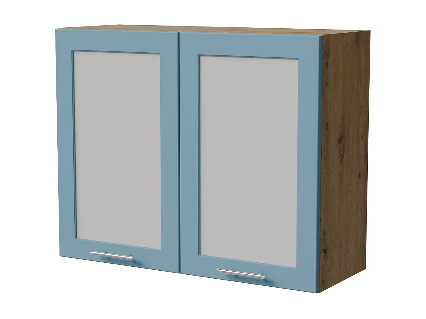 HÄNGESCHRANK Bari W3S/90 RAL 5024 pastellblau (K5) / Eiche Artisan 90 / 32,5 / 72cm