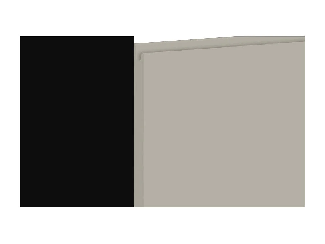 MIKROWELLENUMBAUSCHRANK Avellino W2MK/60 cashmere Acryl matt / Schwarz 60 / 32,5 / 72cm