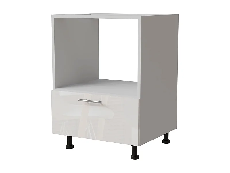 HERDUMBAUSCHRANK Essen D11K/60/Kompakt Weiß Hochglanz / Weiß Matt 60 / 50 / 82cm