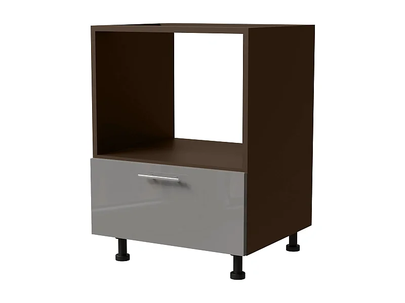 HERDUMBAUSCHRANK Essen D11K/60/Kompakt Grau Hochglanz / Lava Matt 60 / 50 / 82cm