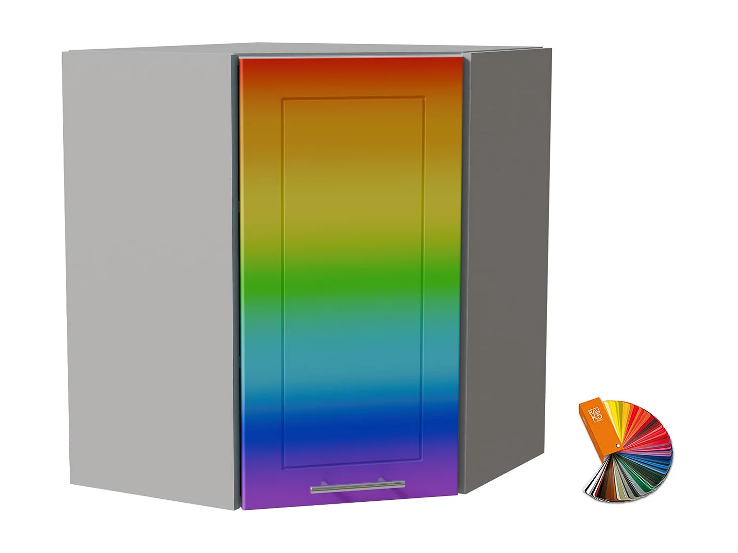ECKHÄNGESCHRANK Bari W10/60 RAL Wunschfarbe (K5) / Grau 60 / 60 / 72cm