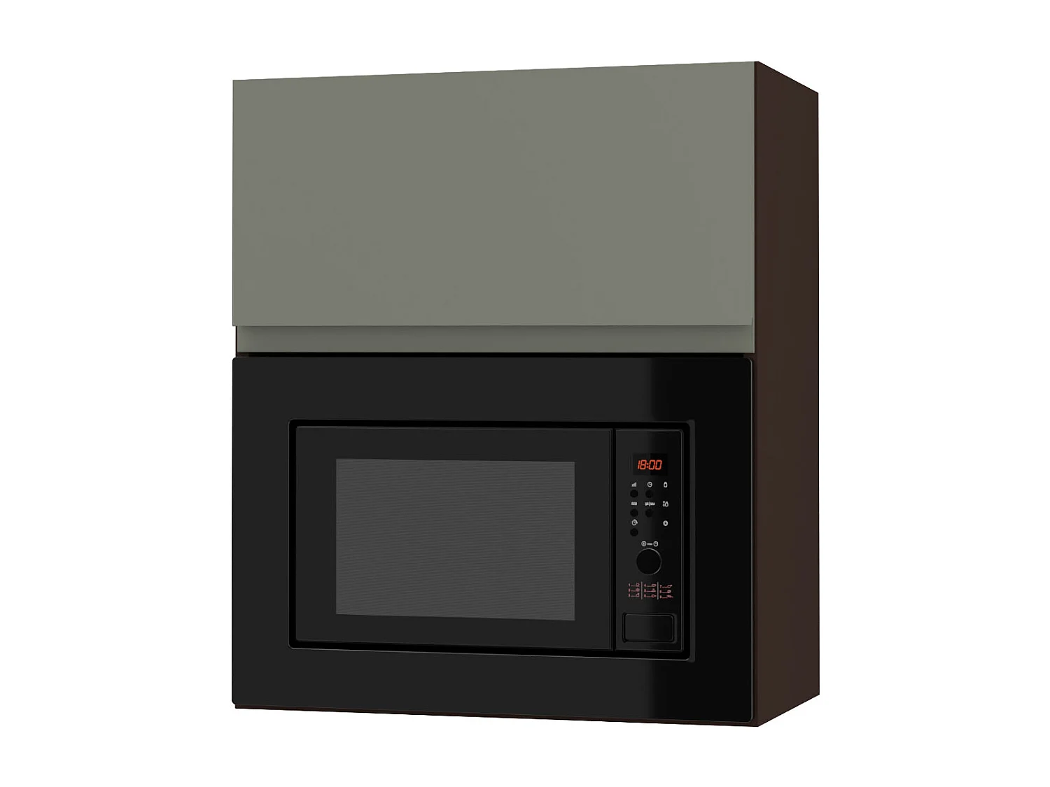 MIKROWELLENUMBAUSCHRANK Avellino W2MK/60 reed green Acryl matt / Lava 60 / 32,5 / 72cm