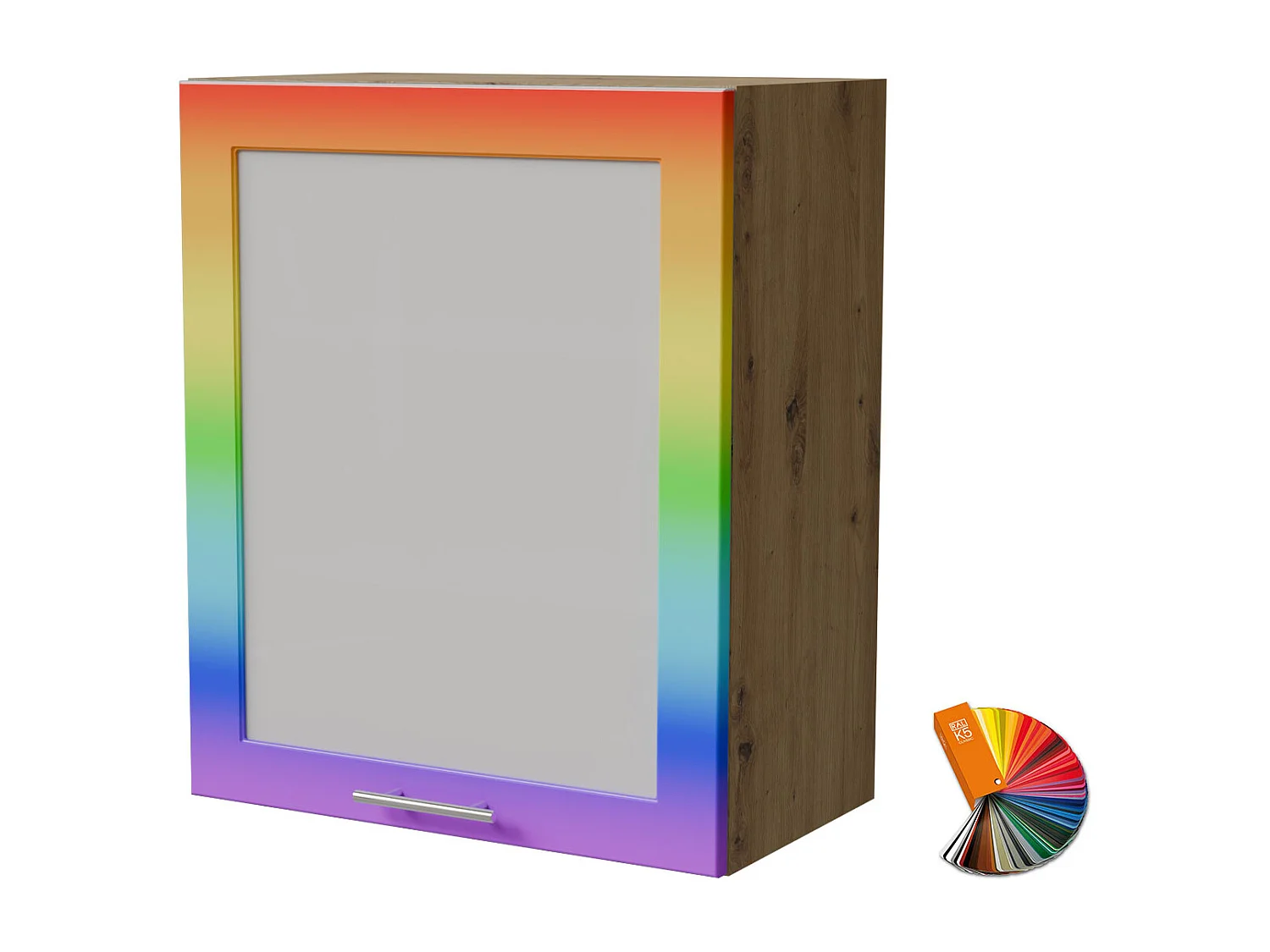 HÄNGESCHRANK Bari W2S/60 RAL Wunschfarbe (K5) / Eiche Artisan 60 / 32,5 / 72cm