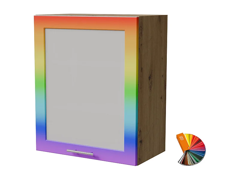 HÄNGESCHRANK Bari W2S/60 RAL Wunschfarbe (K5) / Eiche Artisan 60 / 32,5 / 72cm