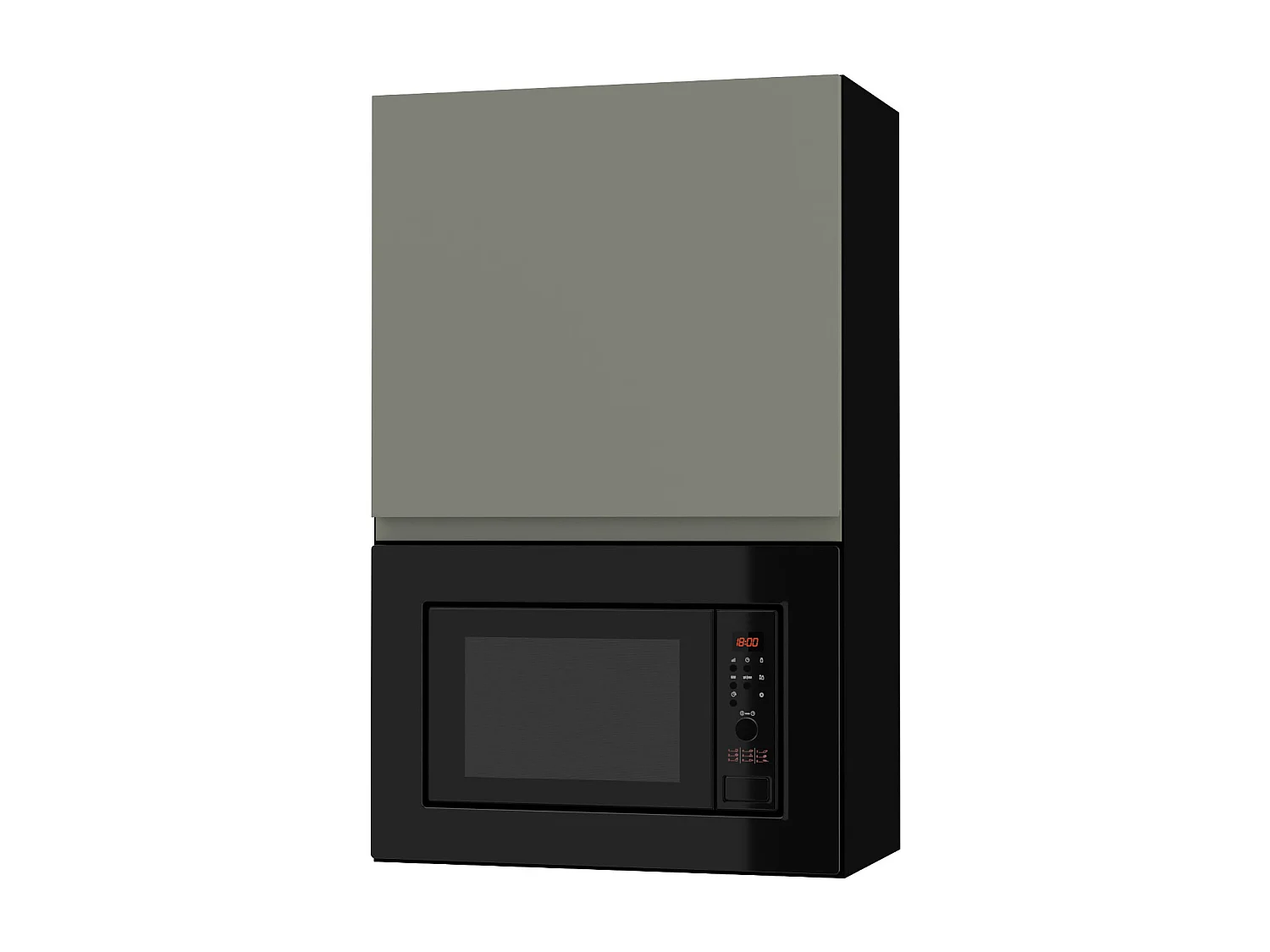 MIKROWELLENUMBAUSCHRANK Avellino W4MK/60 Reed Green Acryl Matt / Schwarz Matt 60 / 32,5 / 96cm