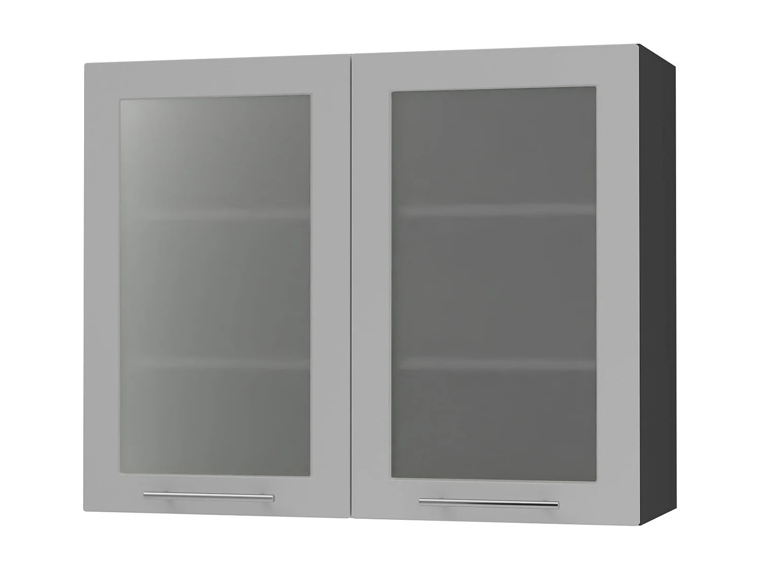 HÄNGESCHRANK Bari W3S/90 RAL 7040 fenstergrau (K5) / Schwarz 90 / 32,5 / 72cm