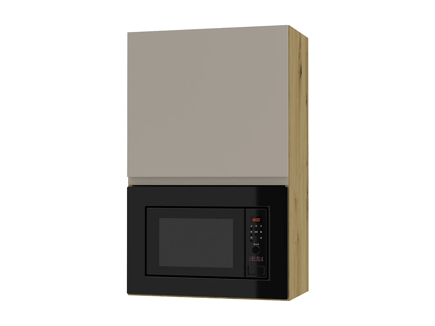 MIKROWELLENUMBAUSCHRANK Avellino W4MK/60 Cashmere Acryl Matt / Eiche Artisan 60 / 32,5 / 96cm