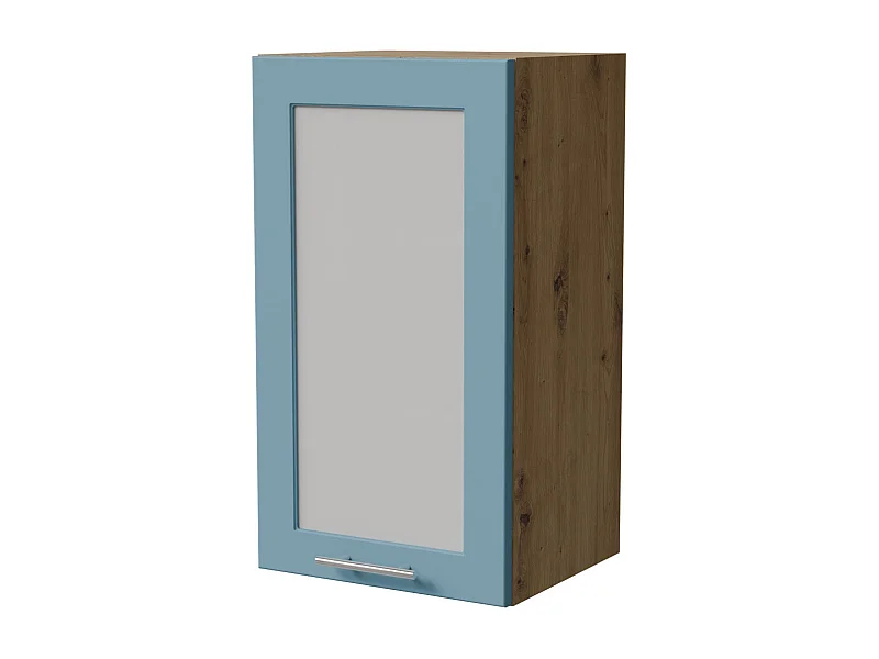 HÄNGESCHRANK Bari W2S/40 RAL 5024 pastellblau (K5) / Eiche Artisan 40 / 32,5 / 72cm