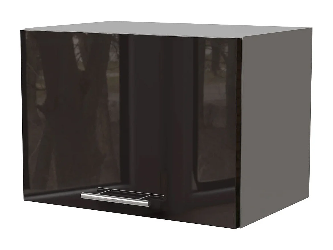 KLAPPHÄNGESCHRANK Essen W4B/50 Schwarz Hochglanz / Grau Matt 50 / 32,5 / 36cm