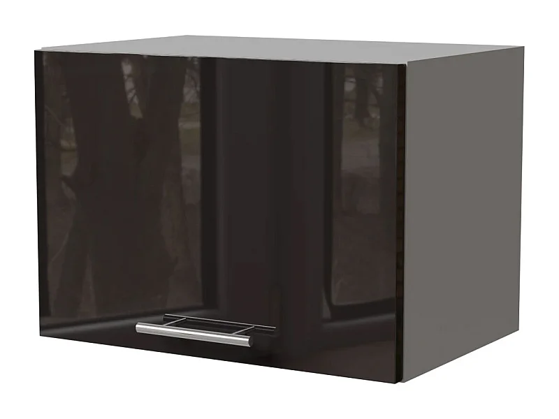 KLAPPHÄNGESCHRANK Essen W4B/50 Schwarz Hochglanz / Grau Matt 50 / 32,5 / 36cm