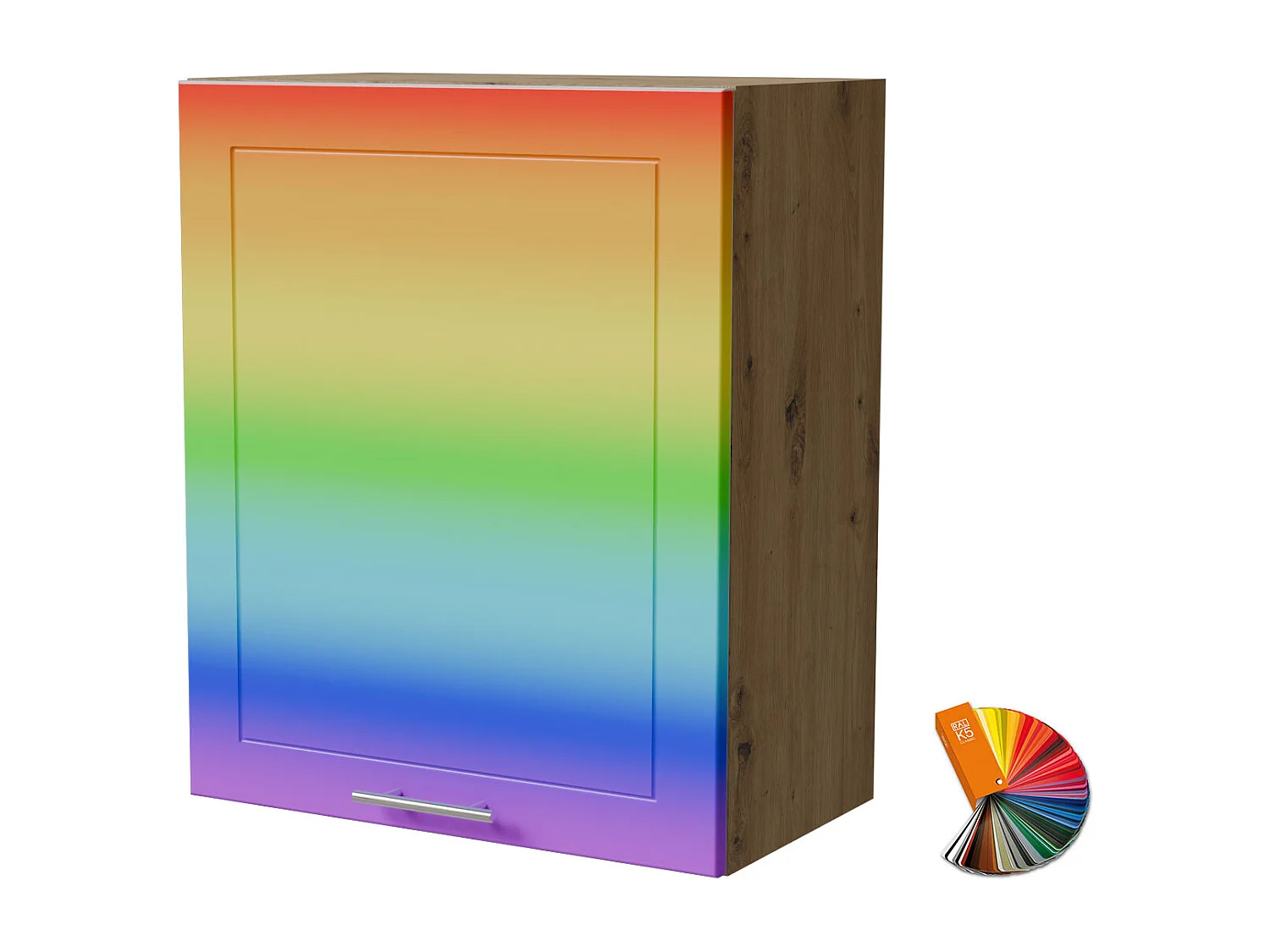 HÄNGESCHRANK Bari W2/60 RAL Wunschfarbe (K5) / Eiche Artisan 60 / 32,5 / 72cm