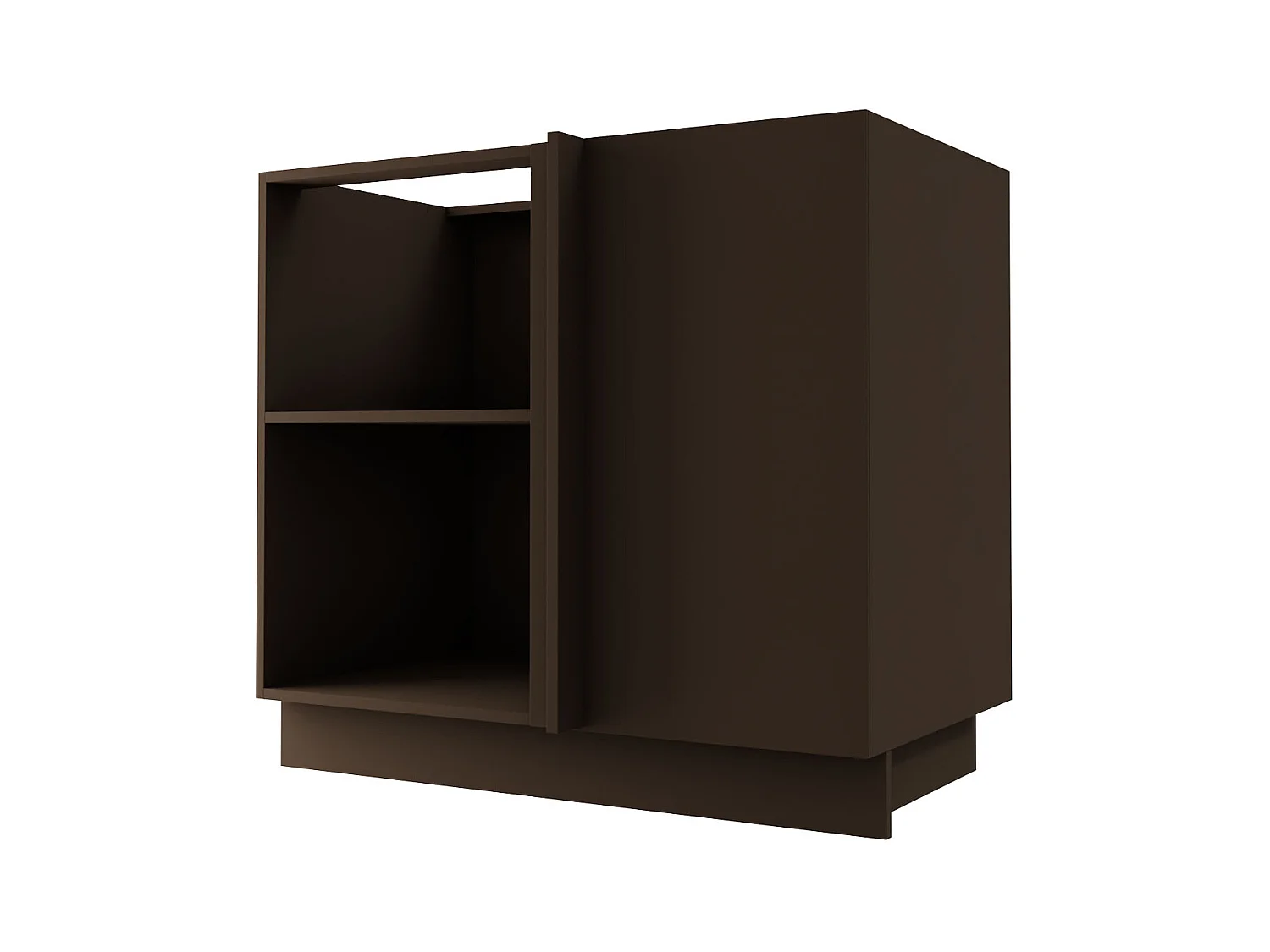 ECK-KÜCHENSCHRANK Essen D13U/90 Grau Hochglanz / Lava Matt 90 / 50 / 82cm