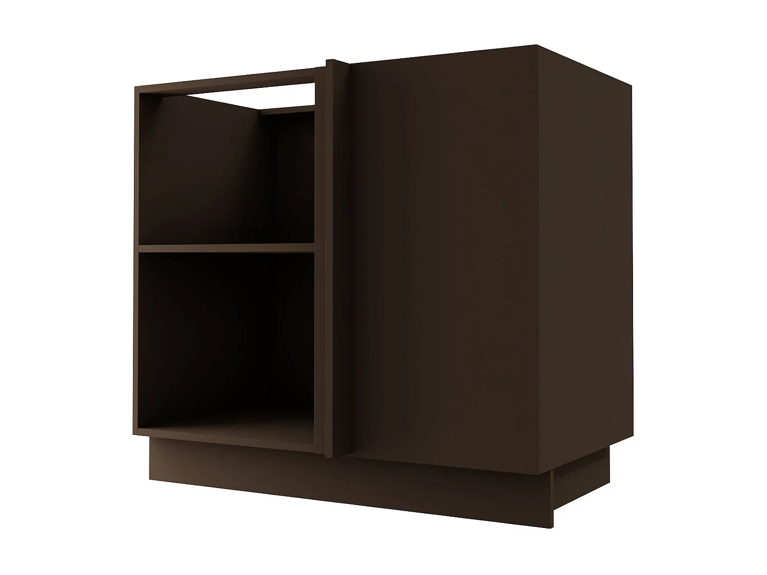 ECK-KÜCHENSCHRANK Essen D13U/90 Weiß Hochglanz / Lava Matt 90 / 50 / 82cm