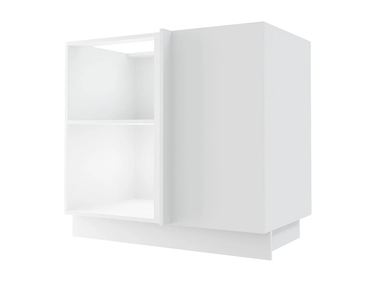 ECK-KÜCHENSCHRANK Essen D13U/90 Weiß Hochglanz / Weiß Matt 90 / 50 / 82cm