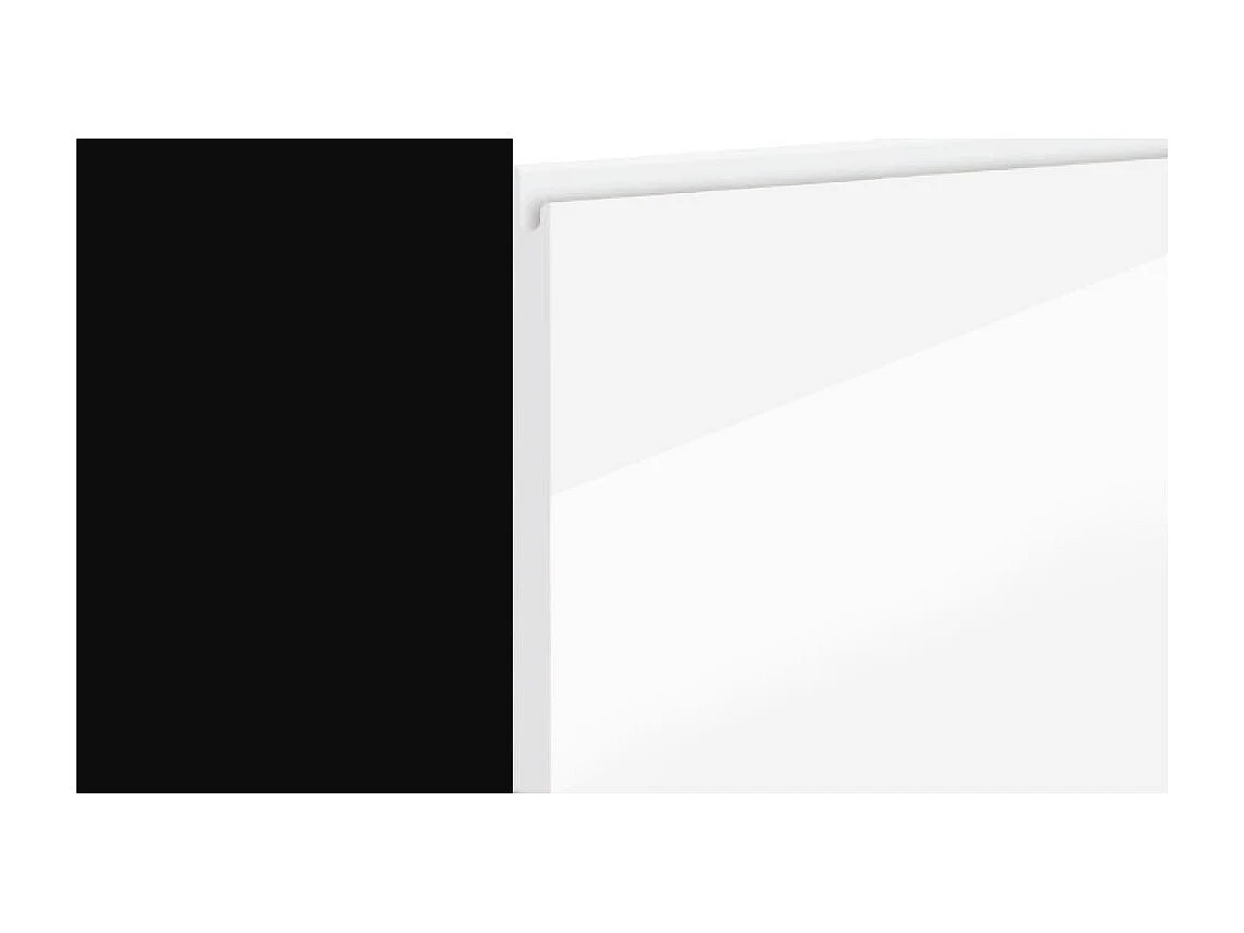 MIKROWELLENUMBAUSCHRANK Avellino W2MK/60 weiß Acryl Hochglanz / Schwarz 60 / 32,5 / 72cm