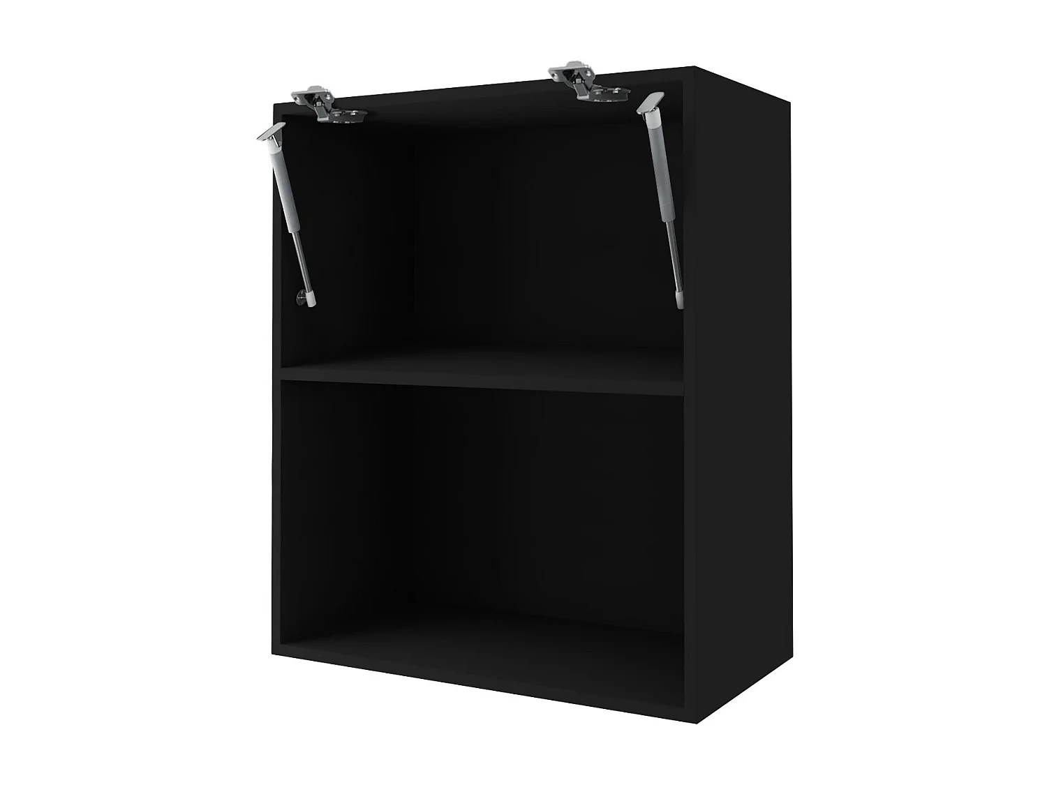 MIKROWELLENUMBAUSCHRANK Avellino W2MK/60 weiß Acryl Hochglanz / Schwarz 60 / 32,5 / 72cm