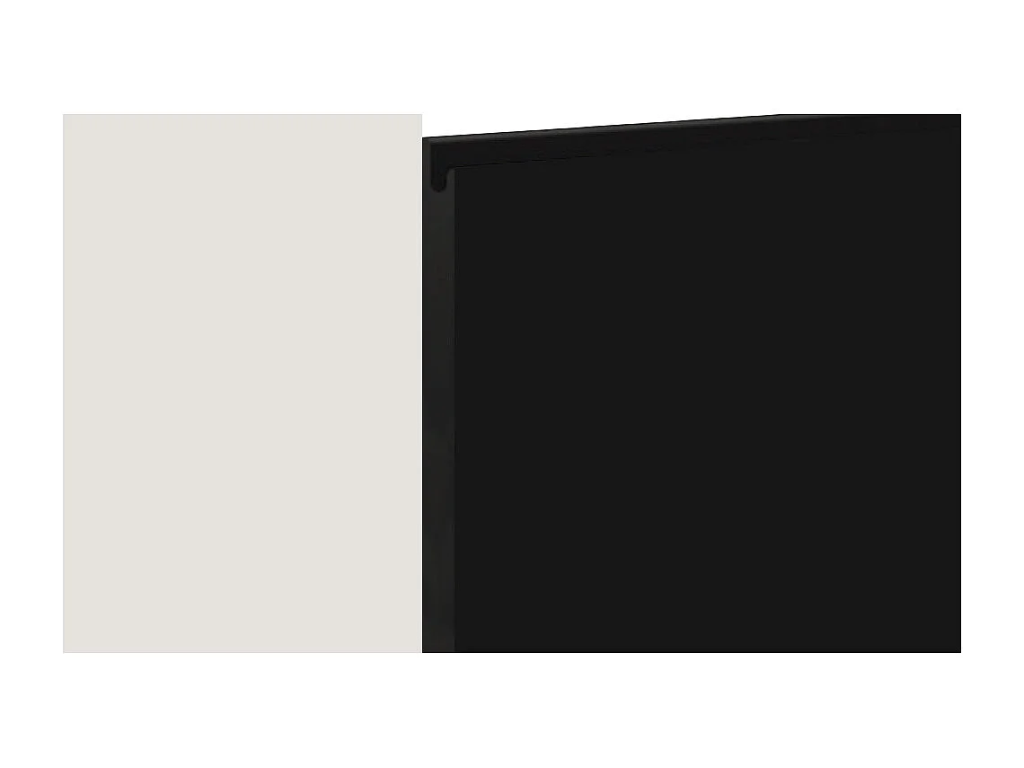 MIKROWELLENUMBAUSCHRANK Avellino W4MK/60 Schwarz Acryl Matt / Grau Matt 60 / 32,5 / 96cm