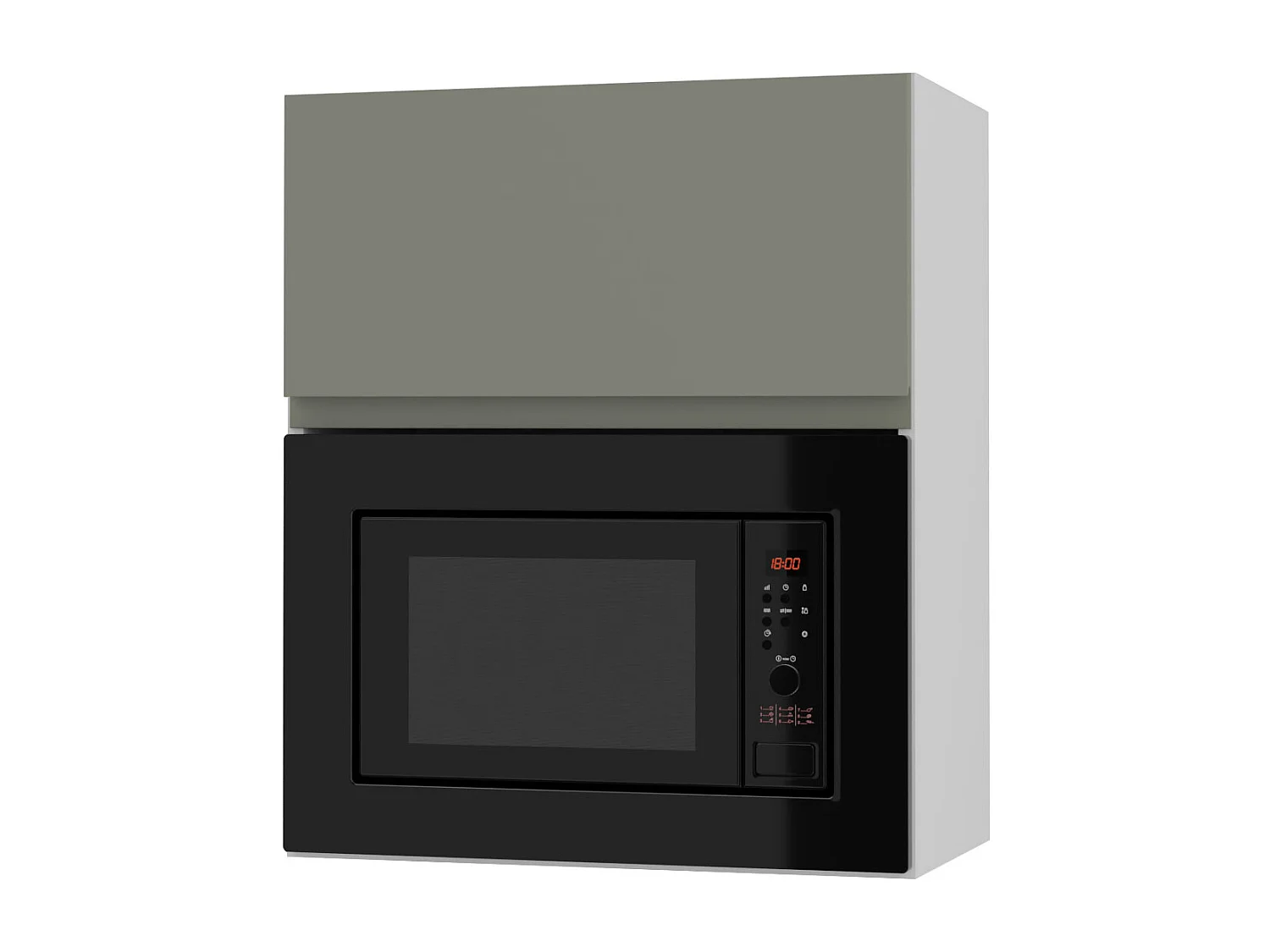 MIKROWELLENUMBAUSCHRANK Avellino W2MK/60 reed green Acryl matt / Weiß 60 / 32,5 / 72cm