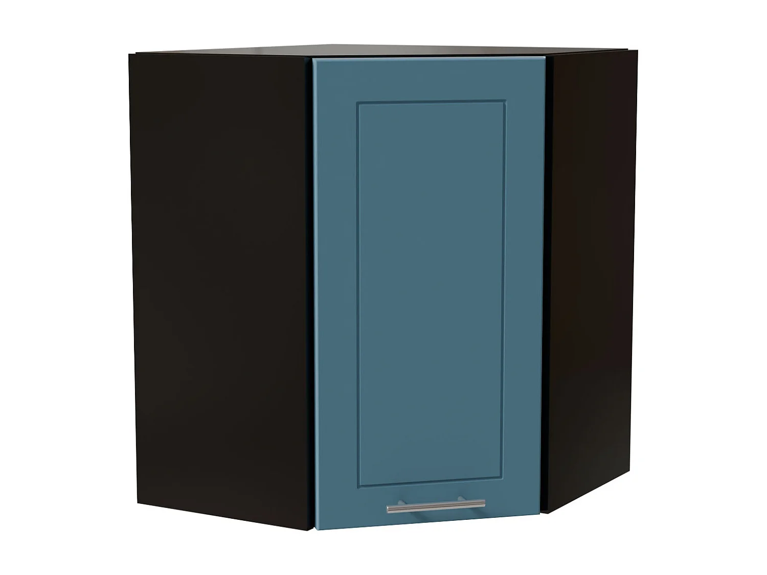 ECKHÄNGESCHRANK Bari W10/60 RAL 5024 pastellblau (K5) / Schwarz 60 / 60 / 72cm