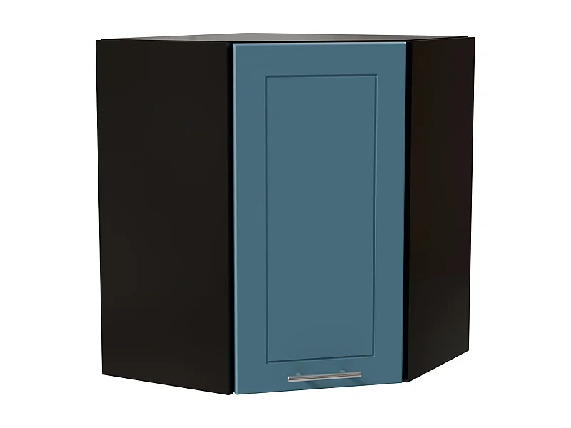 ECKHÄNGESCHRANK Bari W10/60 RAL 5024 pastellblau (K5) / Schwarz 60 / 60 / 72cm