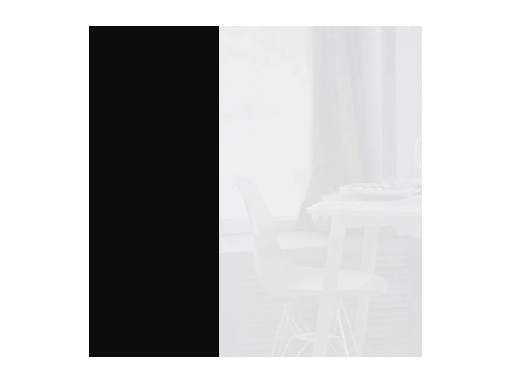 APOTHEKERSCHRANK Essen 2D14K/40/kargo Weiß Hochglanz / Schwarz Matt 40 / 59 / 207cm