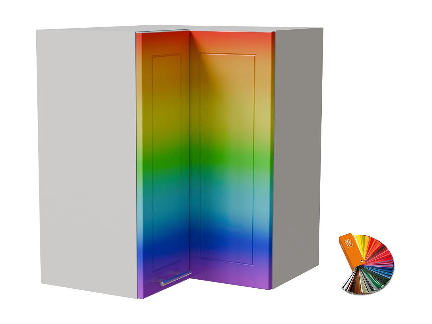 ECKHÄNGESCHRANK Bari W12/60 RAL Wunschfarbe (K5) / Weiß 60 / 60 / 72cm