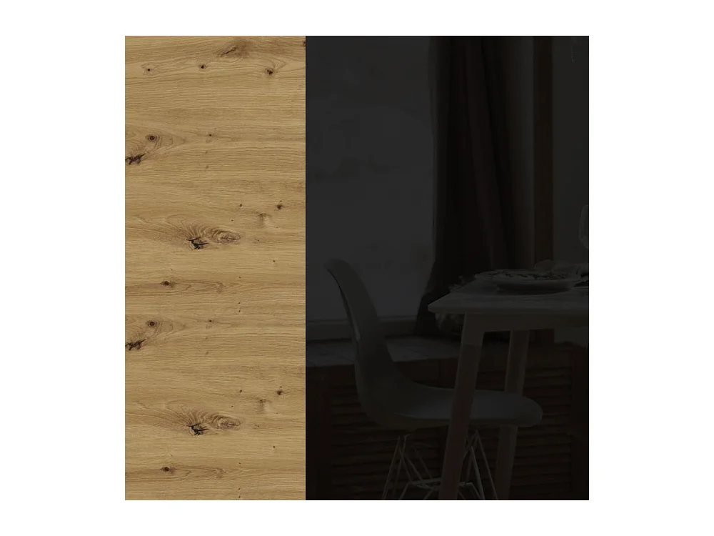 ECK-KÜCHENSCHRANK Essen D13U/90 Schwarz Hochglanz / Eiche Artisan Matt 90 / 50 / 82cm