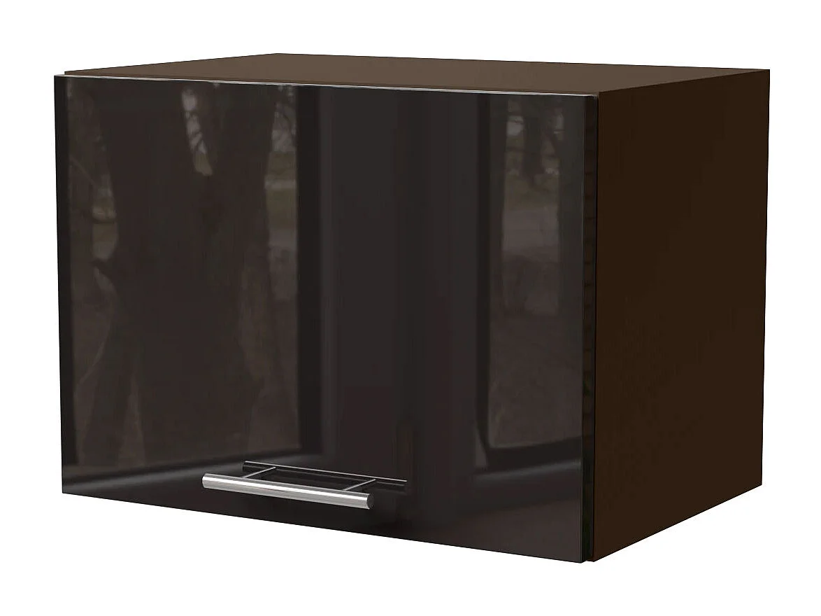 KLAPPHÄNGESCHRANK Essen W4B/50 Schwarz Hochglanz / Lava Matt 50 / 32,5 / 36cm