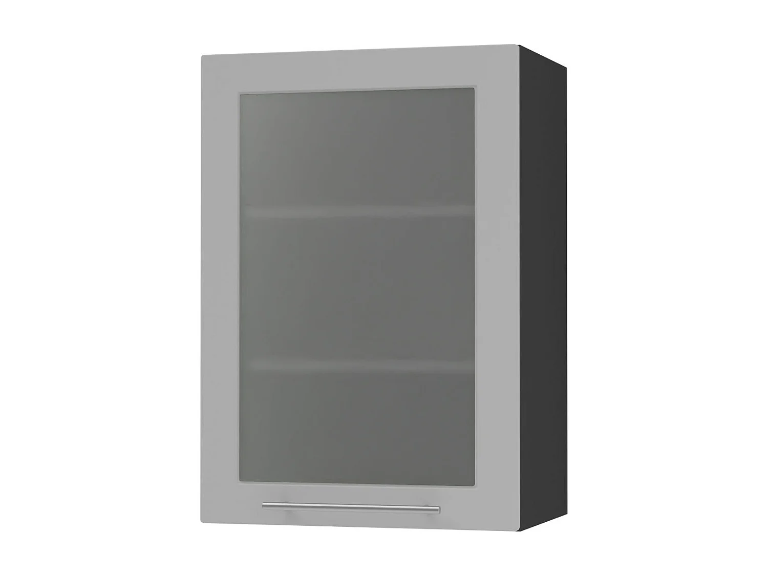 HÄNGESCHRANK Bari W2S/50 RAL 7040 fenstergrau (K5) / Schwarz 50 / 32,5 / 72cm