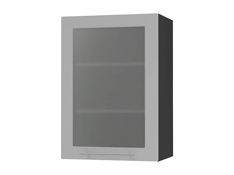 HÄNGESCHRANK Bari W2S/50 RAL 7040 fenstergrau (K5) / Schwarz 50 / 32,5 / 72cm