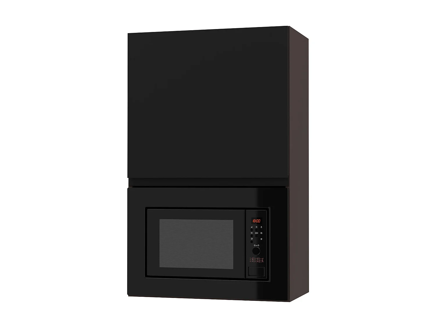 MIKROWELLENUMBAUSCHRANK Avellino W4MK/60 Schwarz Acryl Matt / Lava Matt 60 / 32,5 / 96cm