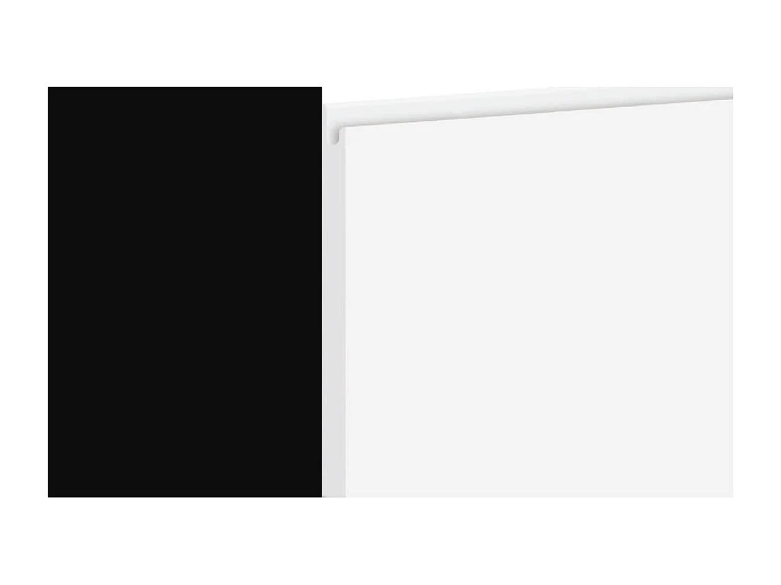 MIKROWELLENUMBAUSCHRANK Avellino W4MK/60 Weiß Acryl Matt / Schwarz Matt 60 / 32,5 / 96cm