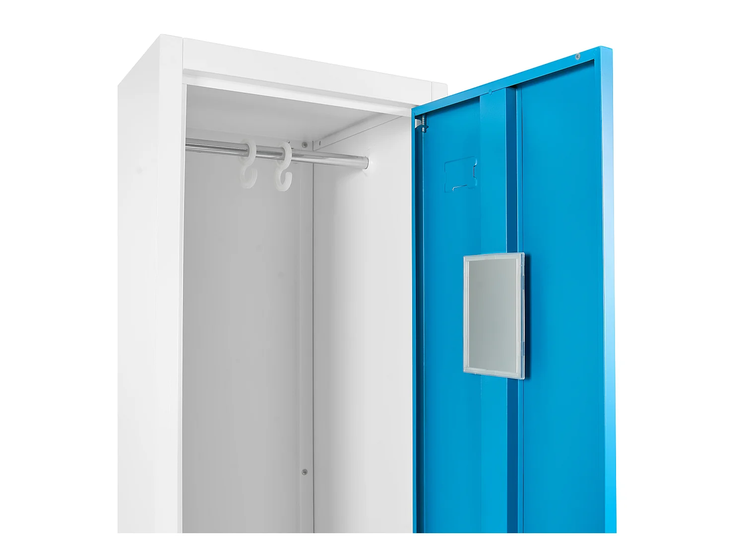 Casier vestiaire à 3 portes ATHLETE Métal Blanc/bleu